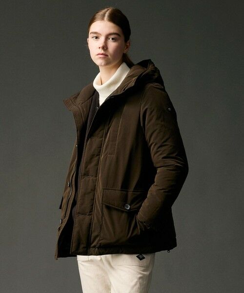 JOSEPH ABBOUD / ジョセフ アブード ダウンジャケット・ベスト | 【サスティナブル/ECO撥水/ECOファー/９ポケット】ナイロンピーチダウンコート | 詳細25