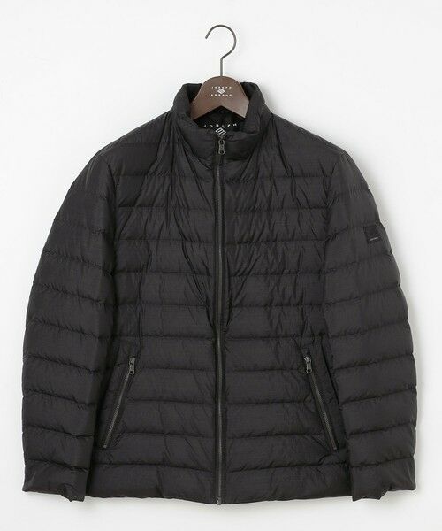 JOSEPH ABBOUD / ジョセフ アブード ダウンジャケット・ベスト | 【軽量/サスティナブル素材/ECO撥水/インナーダウンにも】ナイロンスラブタフタダウンブルゾン(ブラック系)