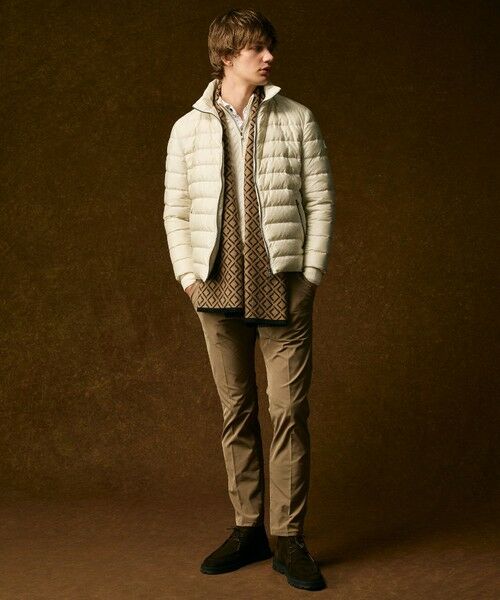 JOSEPH ABBOUD / ジョセフ アブード ダウンジャケット・ベスト | 【軽量/サスティナブル素材/ECO撥水/インナーダウンにも】ナイロンスラブタフタダウンブルゾン | 詳細14