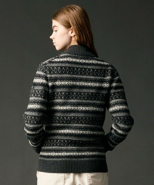 JOSEPH ABBOUD / ジョセフ アブード ニット・セーター | 【軽量/ソフト】ラム×モールジャカード ニットブルゾン | 詳細2