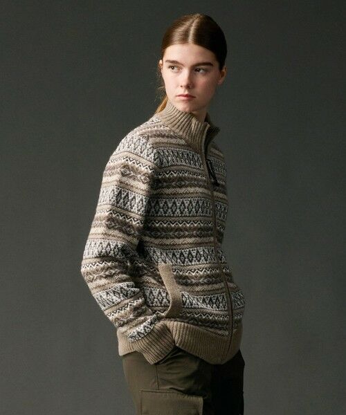 JOSEPH ABBOUD / ジョセフ アブード ニット・セーター | 【軽量/ソフト】ラム×モールジャカード ニットブルゾン | 詳細16