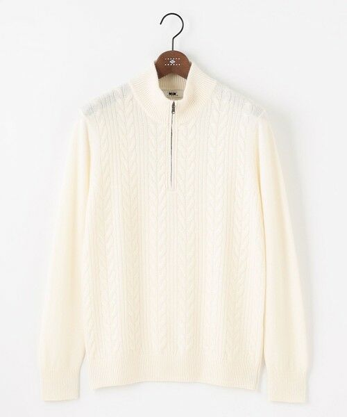 JOSEPH ABBOUD / ジョセフ アブード ニット・セーター | 【キングサイズ・暖か/軽量】カシミヤブレンド ハーフジップ ニット | 詳細4