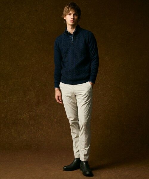 JOSEPH ABBOUD / ジョセフ アブード ニット・セーター | 【キングサイズ・暖か/軽量】カシミヤブレンド ハーフジップ ニット | 詳細17