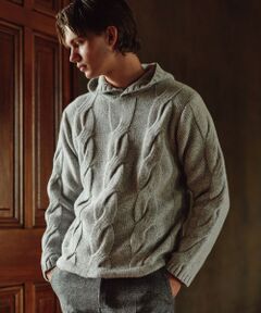 JOSEPH ABBOUD / ジョセフ アブード ニット・セーター | 【キングサイズ・インポート素材/軽量】ベビーアルパカ ニットパーカー