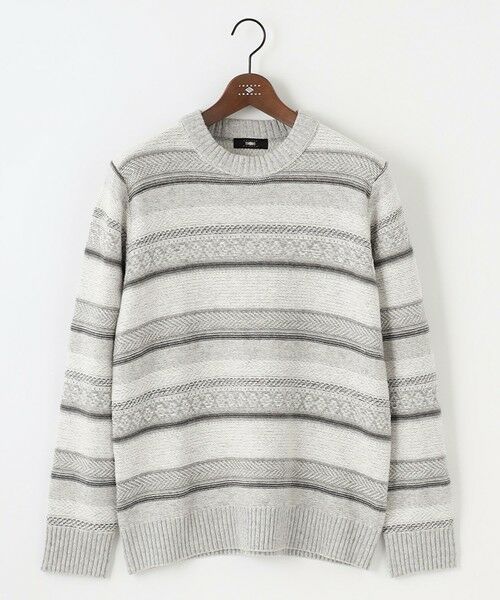 JOSEPH ABBOUD / ジョセフ アブード ニット・セーター | 【キングサイズ・インポート素材/軽量】ベビーアルパカ ジャカード セーター | 詳細4