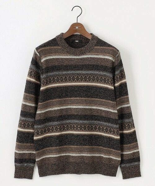 JOSEPH ABBOUD / ジョセフ アブード ニット・セーター | 【キングサイズ・インポート素材/軽量】ベビーアルパカ ジャカード セーター | 詳細6