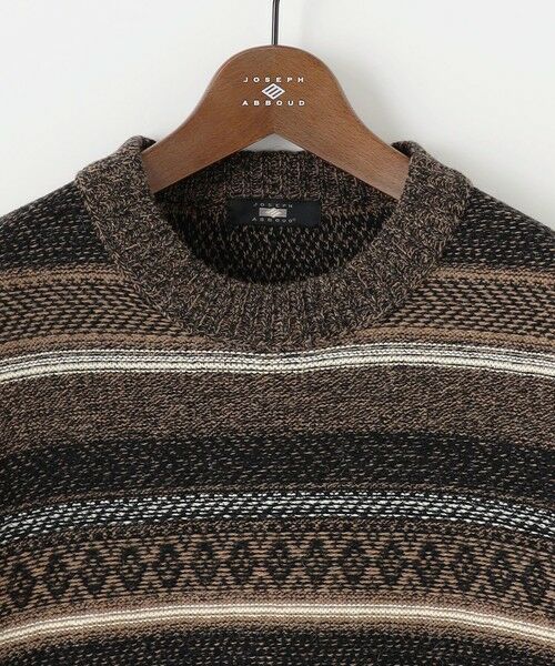 JOSEPH ABBOUD / ジョセフ アブード ニット・セーター | 【キングサイズ・インポート素材/軽量】ベビーアルパカ ジャカード セーター | 詳細8
