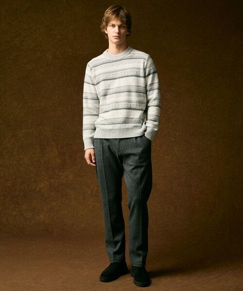 JOSEPH ABBOUD / ジョセフ アブード ニット・セーター | 【インポート素材/軽量】ベビーアルパカ ジャカード セーター | 詳細3