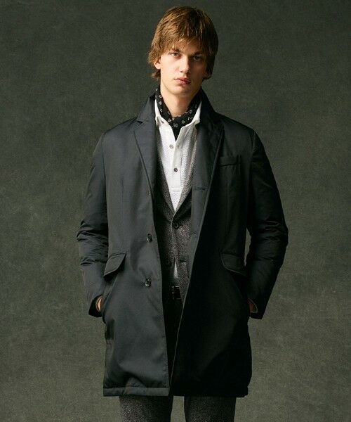 JOSEPH ABBOUD/ジョセフ アブード 【保温/軽量/撥水/ダウンの吹き出しを防ぐキルトレス】ADSインターレース ダウンコート ネイビー系 LL JOSEPH ABBOUD/ジョセフ アブード 【保温/軽量/撥水/ダウンの吹き出しを防ぐキルトレス】ADSインターレース ダウンコート ネイビー系 LL