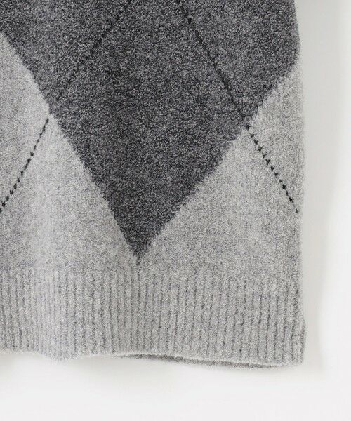 JOSEPH ABBOUD / ジョセフ アブード ニット・セーター | 【インポート素材/ソフトな肌触り/軽量】MOUSSE アーガイル クルーネック セーター | 詳細8
