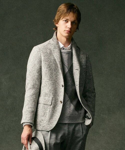 JOSEPH ABBOUD / ジョセフ アブード ニット・セーター | 【インポート素材/ソフトな肌触り/軽量】MOUSSE アーガイル クルーネック セーター | 詳細3