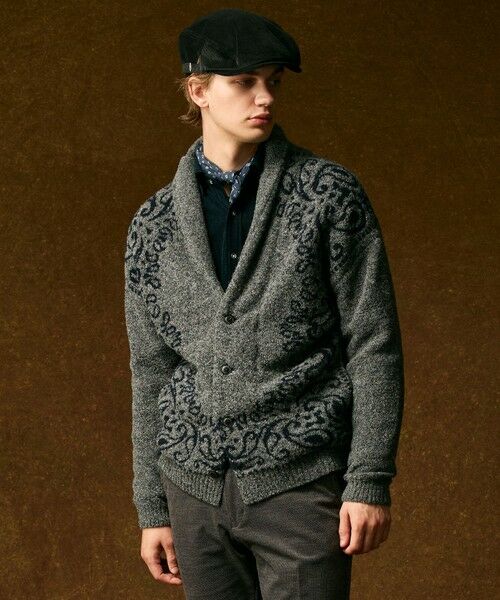 JOSEPH ABBOUD / ジョセフ アブード カーディガン・ボレロ | 【インポート素材/ソフトな肌触り/軽量】MOUSSE ペーズリー柄ショール カーディガン | 詳細2