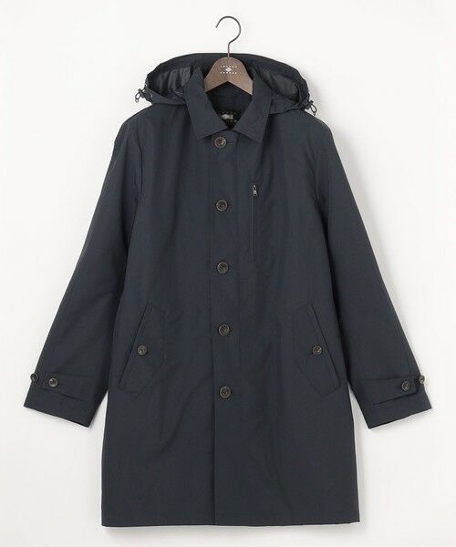 JOSEPH ABBOUD / ジョセフ アブード ステンカラーコート | 【フード脱着仕様/JAPANファブリック/ECO撥水】ステンカラー コート（ネイビー系）