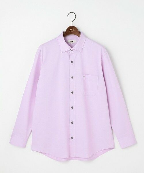 JOSEPH ABBOUD / ジョセフ アブード シャツ・ブラウス | 【キングサイズ・イージーケアなジャージー素材・ストレッチ】コンパクトジャージーシャツ（パープル系）