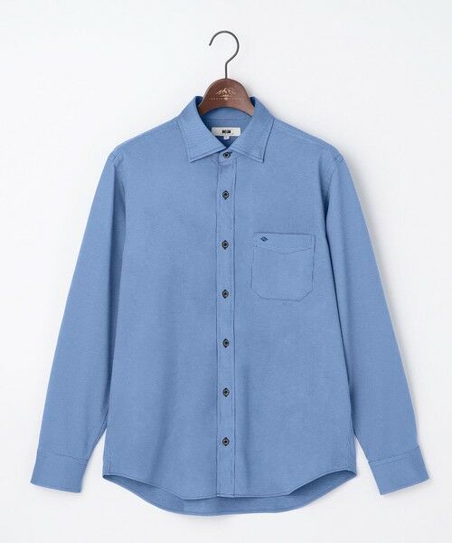 JOSEPH ABBOUD / ジョセフ アブード シャツ・ブラウス | 【イージーケアなジャージー素材・ストレッチ】コンパクトジャージーシャツ（ブルー系）