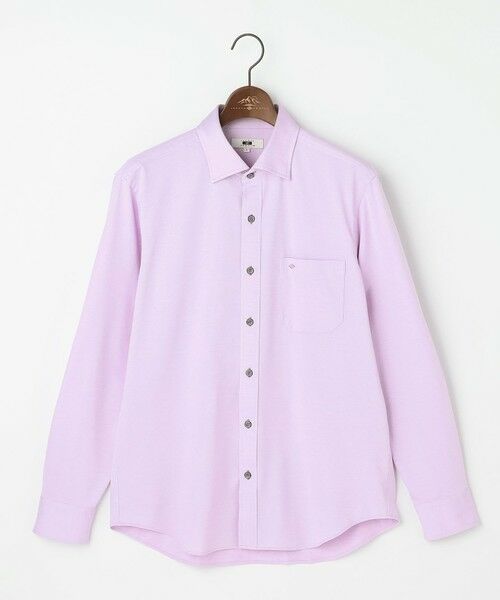 JOSEPH ABBOUD / ジョセフ アブード シャツ・ブラウス | 【イージーケアなジャージー素材・ストレッチ】コンパクトジャージーシャツ（パープル系）