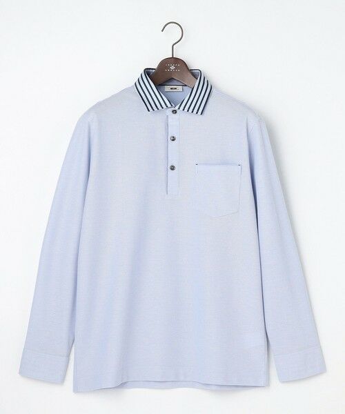 JOSEPH ABBOUD / ジョセフ アブード カットソー | 【キングサイズ】オーガニックコットンダディポロ 26SSモデル（サックスブルー系）