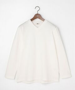 JOSEPH ABBOUD / ジョセフ アブード カットソー | 【キングサイズ・上質な肌触りと美しい光沢感 】ブロックリンクス 長袖Ｔシャツ　26SSモデル