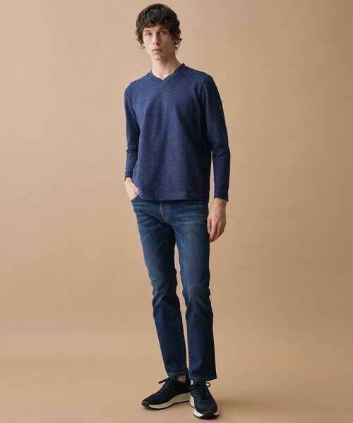 JOSEPH ABBOUD / ジョセフ アブード カットソー | 【キングサイズ・上質な肌触りと美しい光沢感 】ブロックリンクス 長袖Ｔシャツ　26SSモデル | 詳細4