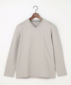 JOSEPH ABBOUD / ジョセフ アブード カットソー | 【上質な肌触りと美しい光沢感 】ブロックリンクス 長袖Ｔシャツ　26SSモデル