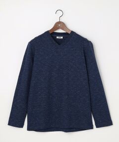 JOSEPH ABBOUD / ジョセフ アブード カットソー | 【上質な肌触りと美しい光沢感 】ブロックリンクス 長袖Ｔシャツ　26SSモデル