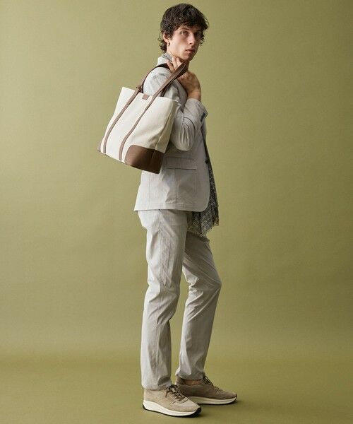 JOSEPH ABBOUD / ジョセフ アブード トートバッグ | 【軽量/バッグINバッグ付き】ヘリンボンキャンバス トートバッグ | 詳細1