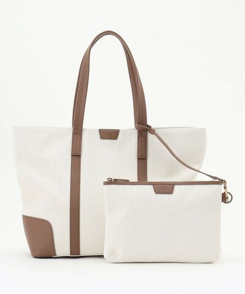 JOSEPH ABBOUD / ジョセフ アブード トートバッグ | 【軽量/バッグINバッグ付き】ヘリンボンキャンバス トートバッグ | 詳細3