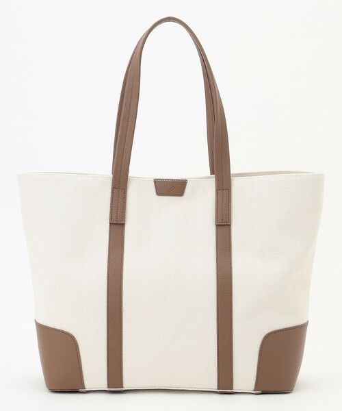JOSEPH ABBOUD / ジョセフ アブード トートバッグ | 【軽量/バッグINバッグ付き】ヘリンボンキャンバス トートバッグ | 詳細4