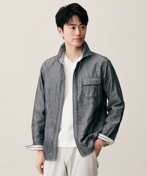 JOSEPH ABBOUD / ジョセフ アブード シャツ・ブラウス | 【キングサイズ・2WAY】 リバーシブルシャツ | 詳細1