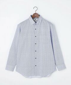 JOSEPH ABBOUD / ジョセフ アブード シャツ・ブラウス | 【キングサイズ・オーガニックコットン・日本素材】ジオメトリックパターンプリントシャツ　26SSモデル