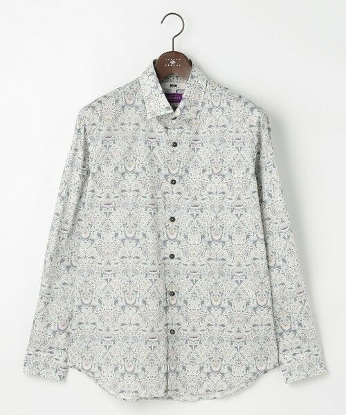 JOSEPH ABBOUD / ジョセフ アブード シャツ・ブラウス | 【キングサイズ・英国・リバティ社】リバティプリントシャツ（アイボリー系5）