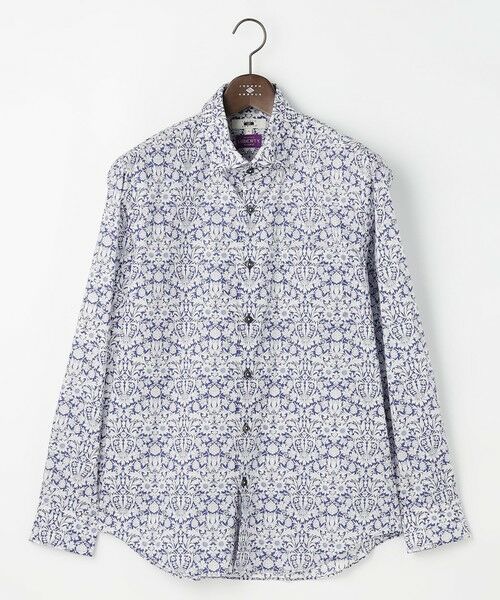 JOSEPH ABBOUD / ジョセフ アブード シャツ・ブラウス | 【英国・リバティ社】リバティプリントシャツ（サックスブルー系5）