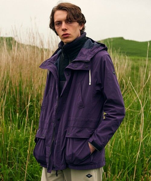 JOSEPH ABBOUD / ジョセフ アブード その他アウター | 【サスティナブル/ECO撥水/６ポケット/ライナードッキング対応】Pe/Nyピーチ マウンテンパーカー（パープル系）