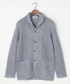 JOSEPH ABBOUD / ジョセフ アブード ブルゾン | 【キングサイズ・エコ素材和紙使用・日本素材】和紙杢メッシュクルーネック ニットジャケット　26SSモデル