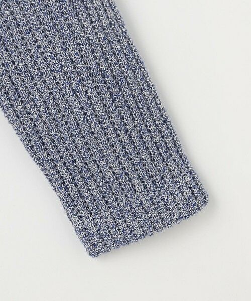 JOSEPH ABBOUD / ジョセフ アブード ブルゾン | 【キングサイズ・エコ素材和紙使用・日本素材】和紙杢メッシュクルーネック ニットジャケット　26SSモデル | 詳細3