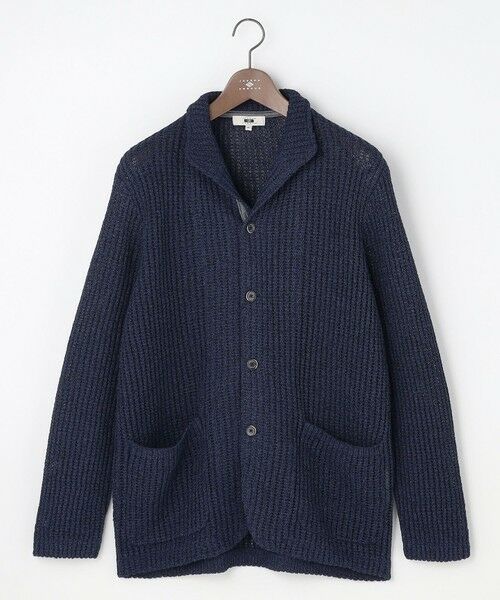 JOSEPH ABBOUD / ジョセフ アブード ブルゾン | 【キングサイズ・エコ素材和紙使用・日本素材】和紙杢メッシュクルーネック ニットジャケット　26SSモデル | 詳細12