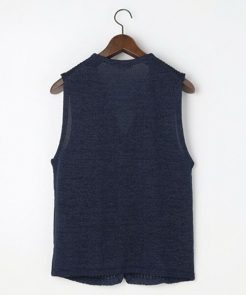 JOSEPH ABBOUD / ジョセフ アブード ベスト | 【キングサイズ・エコ素材和紙使用・日本素材】和紙杢メッシュクルーネック ニットジレ | 詳細5