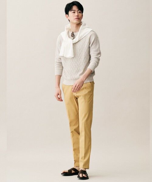 JOSEPH ABBOUD / ジョセフ アブード ニット・セーター | 【キングサイズ・エコ素材和紙使用・日本素材】和紙杢メッシュクルーネック ニット | 詳細3