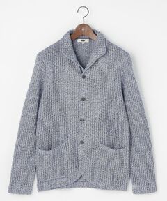 JOSEPH ABBOUD / ジョセフ アブード ブルゾン | 【エコ素材和紙使用・日本素材】和紙杢メッシュクルーネック ニットジャケット