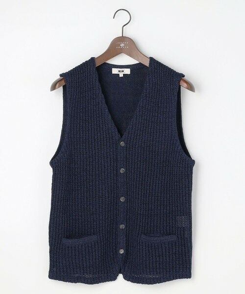 JOSEPH ABBOUD / ジョセフ アブード ベスト | 【エコ素材和紙使用・日本素材】和紙杢メッシュクルーネック ニットジレ | 詳細4