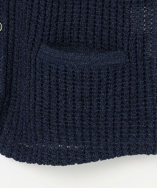 JOSEPH ABBOUD / ジョセフ アブード ベスト | 【エコ素材和紙使用・日本素材】和紙杢メッシュクルーネック ニットジレ | 詳細9