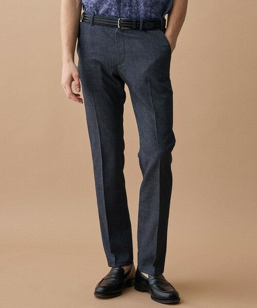 JOSEPH ABBOUD / ジョセフ アブード スラックス・ドレスパンツ | 【ウエストも伸びる!/清涼/軽量/ストレッチ】クールピケストレッチ パンツ(ネイビー系3)