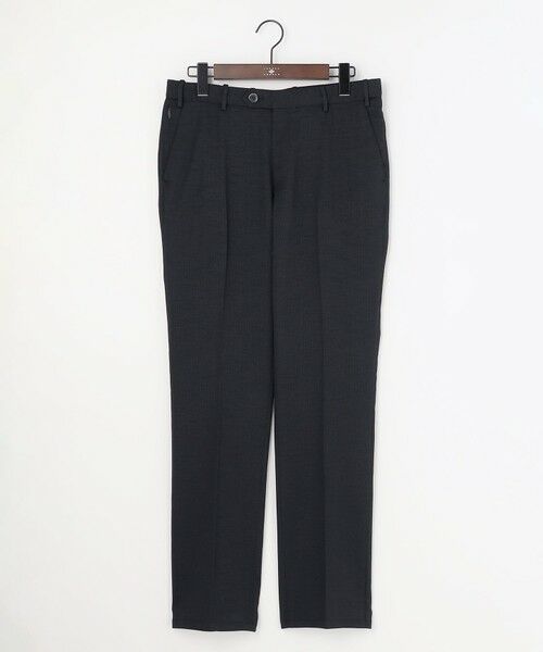 JOSEPH ABBOUD / ジョセフ アブード スラックス・ドレスパンツ | 【ウエストも伸びる!/清涼/軽量/ストレッチ】クールピケストレッチ パンツ(ネイビー系)