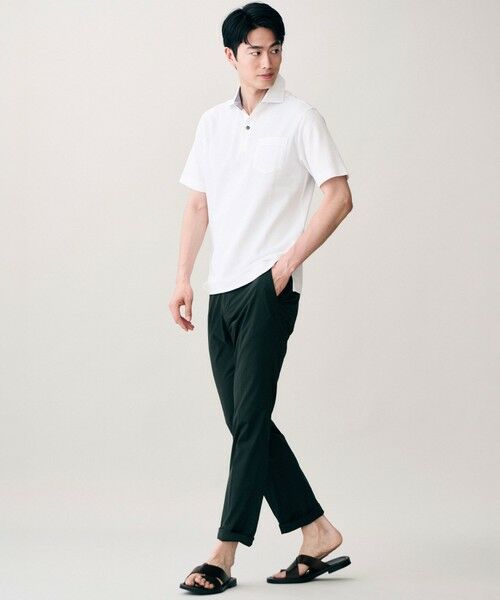 JOSEPH ABBOUD / ジョセフ アブード その他パンツ | 【ウエストも伸びる夏パンツ!/ストレッチ/軽量/Eco撥水/オーガニックコットン使用】マイクロピケストレッチ パンツ | 詳細28