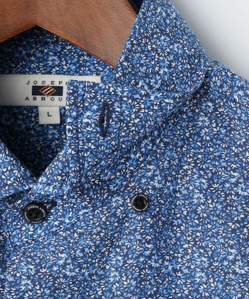 JOSEPH ABBOUD / ジョセフ アブード シャツ・ブラウス | 【キングサイズ・清涼・リネンブレンド】コットンリネン ボイルフラワープリント 半袖シャツ | 詳細11