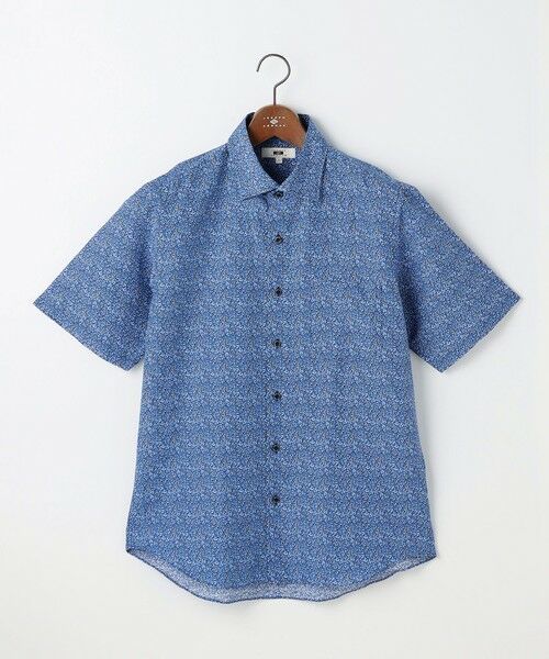 JOSEPH ABBOUD / ジョセフ アブード シャツ・ブラウス | 【キングサイズ・清涼・リネンブレンド】コットンリネン ボイルフラワープリント 半袖シャツ | 詳細15