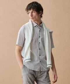 JOSEPH ABBOUD / ジョセフ アブード シャツ・ブラウス | 【キングサイズ・綿100％・JAPANファブリック】パナマボイルプリント 半袖シャツ