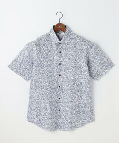 JOSEPH ABBOUD / ジョセフ アブード シャツ・ブラウス | 【清涼・リネンブレンド】コットンリネン ボイルフラワープリント 半袖シャツ
