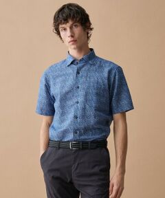 JOSEPH ABBOUD / ジョセフ アブード シャツ・ブラウス | 【清涼・リネンブレンド】コットンリネン ボイルフラワープリント 半袖シャツ