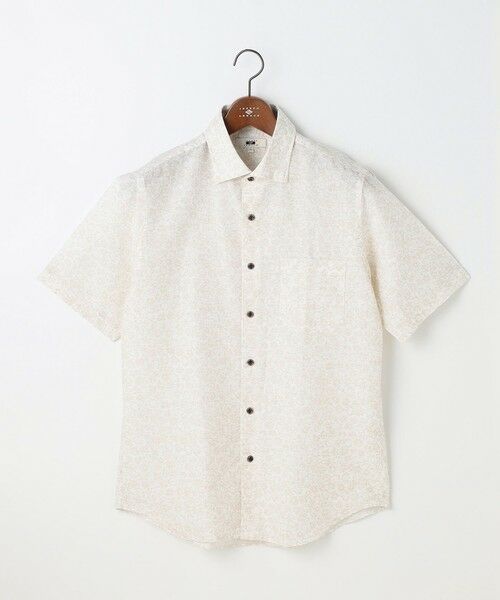 JOSEPH ABBOUD / ジョセフ アブード シャツ・ブラウス | 【清涼・リネンブレンド】コットンリネン ボイルフラワープリント 半袖シャツ | 詳細4